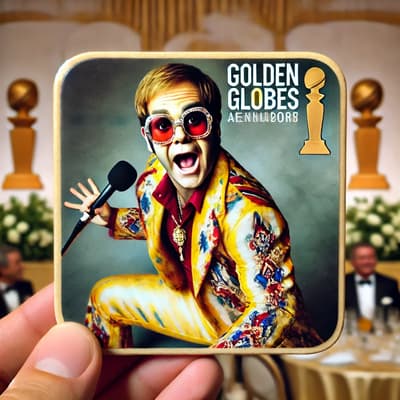 Elton John Jokes About Eye Condition While Captivating Golden Globes Audience